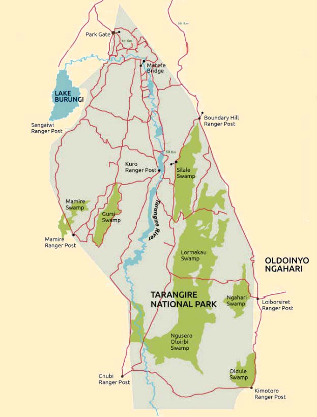 tarangire-national-park-map